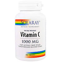 Витамин С двухфазное высвобождение Vitamin C Solaray 1000 мг 100 таблеток FT, код: 7288022