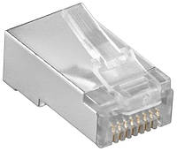 Конектор мережевий Lucom FreeEnd-RJ45 STP5e конектор AWG24-26 Gold срібний (25.02.5142) FT, код: 7454168