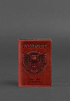 Обложка для паспорта BlankNote с американским гербом Коричневый (BN-OP-USA-coral) FT, код: 384364