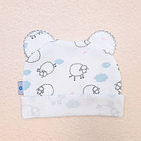 Шапка с ушами Dexters интерлок cute lambs белый 38 (171736369145) UN, код: 8335924