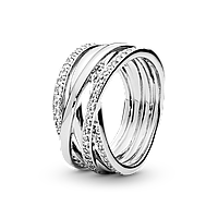Серебряное кольцо Pandora 190919CZ 58 FT, код: 7362085