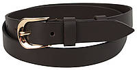 Женский кожаный ремень Skipper 3 см Темно-коричневый (1491-30) FT, код: 8338962