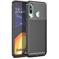 Чехол Carbon Case Samsung A606 Galaxy A60 Черный (hub_zTtt64086) FT, код: 1374248
