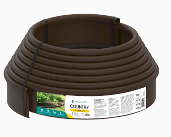 Бордюр садовий пластиковий Country Premium H110 коричневий 10 м
