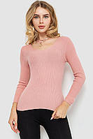 Кофта женская в рубчик светло-розовый 204R037 Ager S-M PK, код: 8227891