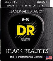 Струны для электрогитары DR BKE-9 46 Black Beauties Light Heavy K3 Coated Electric Guitar Str PM, код: 6555808