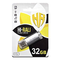 Флеш-накопитель USB 32GB Hi-Rali Rocket Series Silver (HI-32GBVCSL) PM, код: 1901217