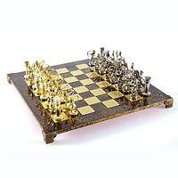 Шахматы Manopoulos Archers Лучники латунь в деревянном футляре Коричневый 44х44 см (S10BRO) VA, код: 2607270