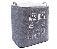 Корзина складная для белья и игрушек Washday Серая 212-8724219 UM, код: 7918327