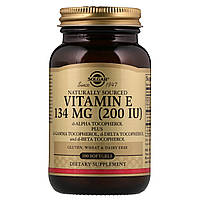 Витамин Е Solgar натуральный 134 мг (200 МЕ) 100 гелевых капсул ST, код: 7701240