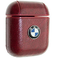 Кожаный чехол Aare BMW для наушников AirPods AirPods 2 Бордовый (00007695) GB, код: 1580374