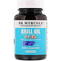 Масло криля для детей Kids Krill Oil Dr. Mercola 60 капсул (15787) PK, код: 1535515