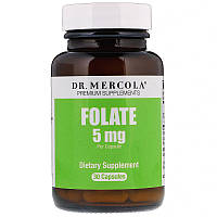 Фолат Folate Dr. Mercola 5 мг 30 капсул (30749) BF, код: 1536012