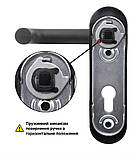 Ручка для металевих дверей ISEO 032415 чорна протипожежна протипожежна, фото 3