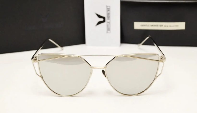 Летные солнцезащитные очки с зеркальными серыми линзами и тонкими золотыми дужками - фото 2 - id-p2155762245