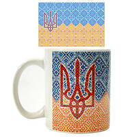 Чашка Mic Вышиванка с гербом 340 мл (UKR181) PK, код: 7545063