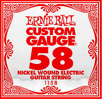 Струна Ernie Ball 1158 Nickel Wound Electric Guitar String .058 PK, код: 6556533