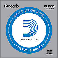 Струна D'Addario PL008 Plain Steel .008 PK, код: 7342005