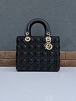 Lady Dior сумка жіноча чорна якість люкс
