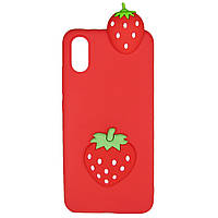 Чехол Cartoon Case 3D для Apple iPhone X XS Клубничка (arbc6425) FT, код: 1714636