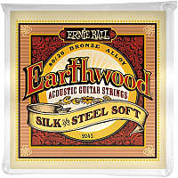 Струны для акустической гитары Ernie Ball 2045 Earthwood 80 20 Bronze Silk Steel Soft Acousti PK, код: 6555350