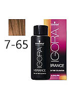 Краска для волос Schwarzkopf igora Vibrance безаммиачная 7-65 Средне-русый шоколадно-золотист UN, код: 7816889