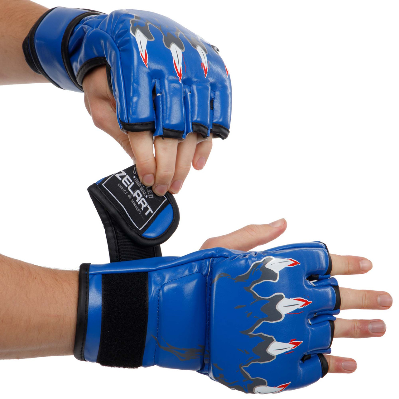 Рукавички для MMA і змішаних єдиноборств Zelart BO-3207 синій
