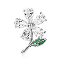 Значок BROCHE Цветок серебристый BRGV113425 PK, код: 8024525