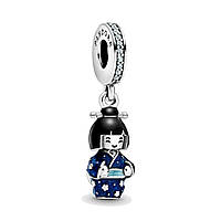 Серебряный шарм Pandora Японская кукла 798595C01 BF, код: 7361039