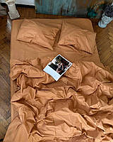Комплект постельного белья сатин SADA Lux двуспальный оранжевый (254123) FT, код: 8260283