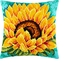 Набір для вишивання декоративної подушки Чарівниця Соняшник 40×40 см Z-34 UM, код: 7243374
