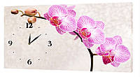 Настенные часы ProfART на холсте 30 x 53 см Нежная орхидея (C9_S) FT, код: 1225663
