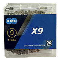 Цепь KMC X9 Silver Gray 122 звена 1 2 X 11 128 box Серебристый (C-X939) EJ, код: 8257743