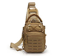Сумка-рюкзак тактическая однолямочная Solve 18х12х25 см Койот ZE0146 Laser VA, код: 8447155