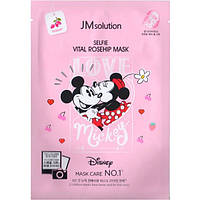 Тканевая маска для лица увлажняющая с розой ерихона JM Solution Disney Collection Selfie Barr VA, код: 8289656