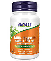 Расторопша NOW Foods Silymarin Milk Thistle 150 mg 60 Veg Caps PM, код: 7518562