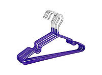 Набор вешалок для одежды металлических с силиконовым покрытием Qinsu Hanger 10 шт 0855 фиолет UN, код: 8380295