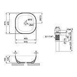 Раковина підвісна моноблок Qtap Kolibri Matt Black QT10112144MBMB SD00046259 KB, код: 6963116, фото 2