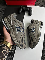 Мужские кроссовки New Balance 1906R Grey Navy Обувь Нью Беланс 1906Р серые текстиль кожа демисезон