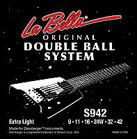 Струны для электрогитары La Bella S942 Double Ball Steinberger Extra Light Electric Guitar St PM, код: 6556287