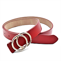 Женский кожаный ремень Le-Mon 110-115 см Красный (nwzh-30k-0060) PK, код: 1558493