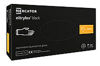 Перчатки нитриловые Mercator Medical Nitrylex Black XS Черные 100 шт (00-00000035) UM, код: 8246348