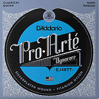 Струны для классической гитары D'Addario EJ46TT Classical Silverplated Wound Titanium Nylon H FT, код: 6556631