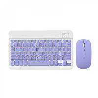 Беспроводная Клавиатура и Мышь Bluetooth с UA Раскладкой Dejia Фиолетовая (660) OS, код: 8181344