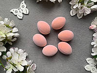 Набір яєць з пластику оксамит 6 шт/уп., 3.5 см, персиквого кольору