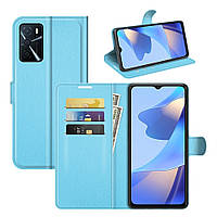 Чехол-книжка Litchie Wallet Oppo A16 Light Blue DL, код: 8130159