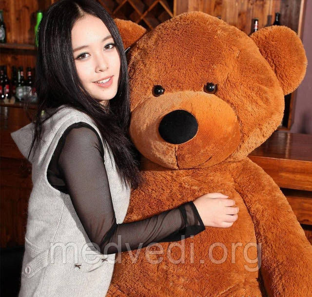 коричневый плюшевый мишка-гигант коричневый огромный мишка