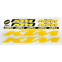 Наклейка KTM на велосипедную раму Желтый (NAK045) SK, код: 8234190