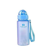 Бутылка для воды CASNO 400 мл MX-5028 More Love Голубая с соломинкой TH, код: 7541690