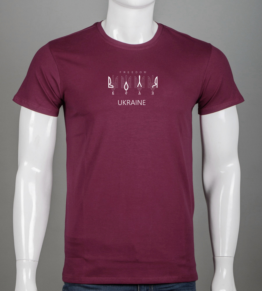 Футболка чоловіча Воля 2307м (Уп.4шт M-XXL), Марсала